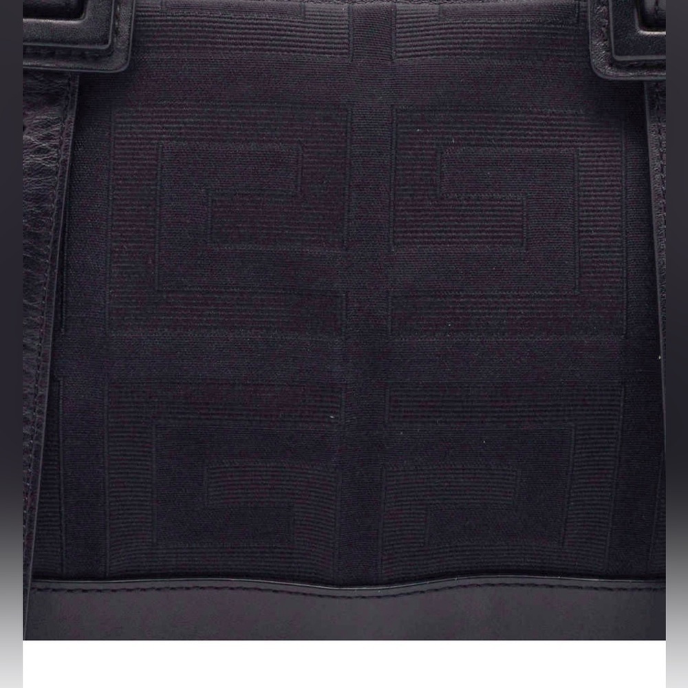 GIVENCHY Black Monogram Canvas and Leather Satchel Vintage Y2K - Picture 12 of 13